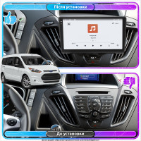Штатная магнитола Element для Ford Tourneo Custom I 2012-2018 экран 9" 4/64 QLED CarPlay 4G Wi-Fi GPS 360 Prime