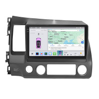 Штатная магнитола Element для Honda Civic VIII 2005-2009 экран 10" 4/64 QLED CarPlay 4G Wi-Fi GPS 360 Prime