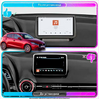Штатная магнитола Element для Mazda 2 III (DJ) Рестайлинг 2019-н.в. экран 9" 4/64 QLED CarPlay 4G Wi-Fi GPS 360 Prime