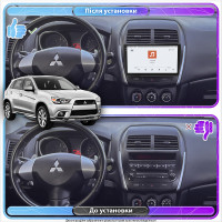 Штатная магнитола Element для Mitsubishi ASX I 2010-2013 экран 10" 4/64 QLED CarPlay 4G Wi-Fi GPS 360 Prime