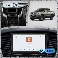 Штатная магнитола Element для Mitsubishi L200 V 2015-2019 экран 9" 4/64 QLED CarPlay 4G Wi-Fi GPS 360 Prime