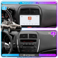 Штатная магнитола Element для Mitsubishi Outlander Sport I 2010-2013 экран 10" 4/64 QLED CarPlay 4G Wi-Fi GPS 360 Prime