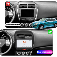 Штатная магнитола Element для Mitsubishi RVR III 2010-2012 экран 10" 4/64 QLED CarPlay 4G Wi-Fi GPS 360 Prime