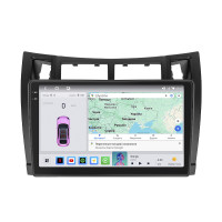 Штатная магнитола Element для Toyota Yaris II Рестайлинг 2009-2012 экран 9" 4/64 QLED CarPlay 4G Wi-Fi GPS 360 Prime