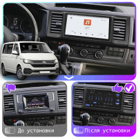 Штатная магнитола Element для Volkswagen Caravelle T6 Рестайлинг 2019-н.в. экран 9" 4/64 QLED CarPlay 4G Wi-Fi GPS 360 Prime