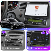 Штатная магнитола Element для Hyundai Grandeur IV Рестайлинг 2009-2011 экран 9" 4/64 QLED CarPlay 4G Wi-Fi GPS 360 Prime