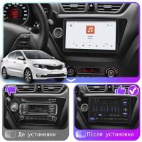 Штатная магнитола Element для Kia K2 III (QB) 2011-2017 экран 9" 4/64 QLED CarPlay 4G Wi-Fi GPS 360 Prime
