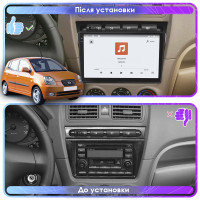 Штатная магнитола Element для Kia Picanto I 2004-2007 экран 9" 4/64 QLED CarPlay 4G Wi-Fi GPS 360 Prime