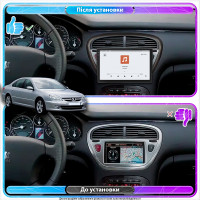 Штатная магнитола Element для Peugeot 607 I Рестайлинг 2004-2010 экран 9" 4/64 QLED CarPlay 4G Wi-Fi GPS 360 Prime