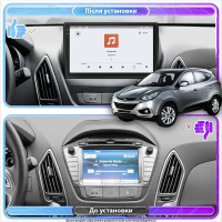 Штатная магнитола Element для Hyundai ix35 I 2010-2013 экран 10" 4/64 QLED CarPlay 4G Wi-Fi GPS 360 Prime