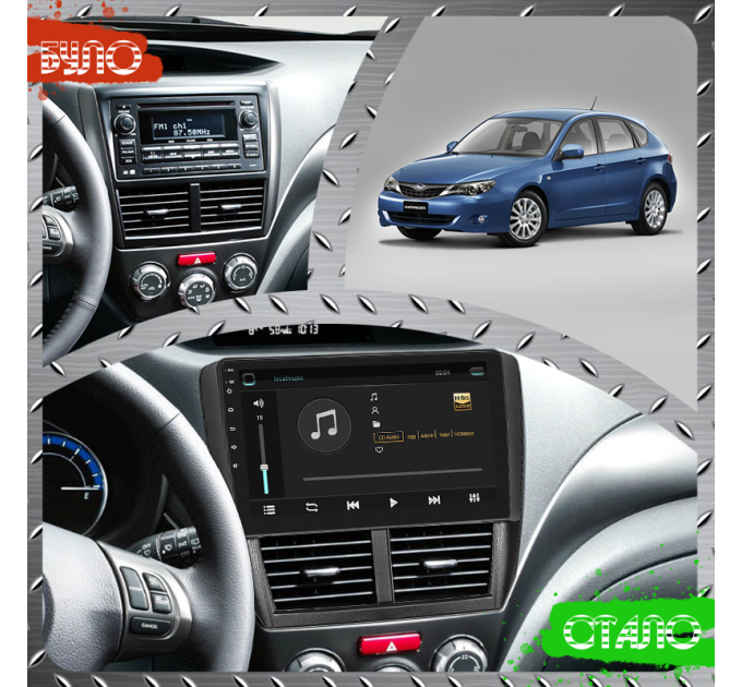 Штатна магнітола Subaru Impreza  2007-2011 Element 6/128 4G CarPlay