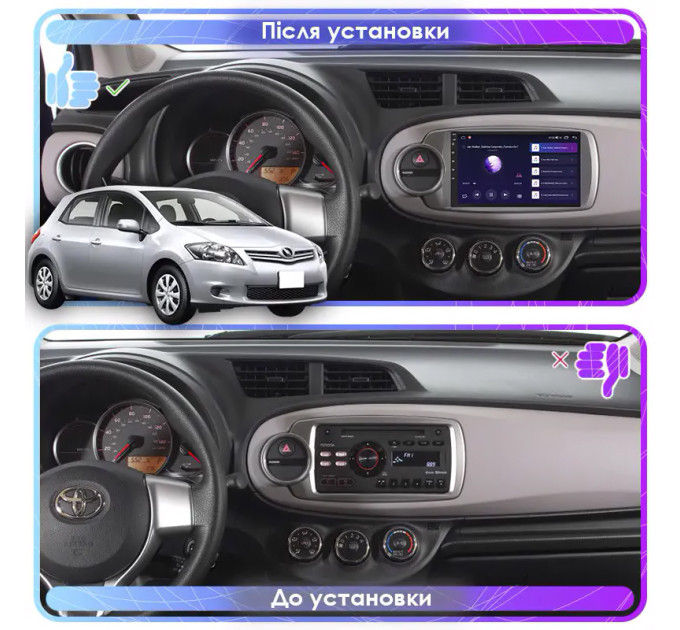 Штатна магнітола Toyota Yaris 2010-2014 Element 6/128 4G CarPlay