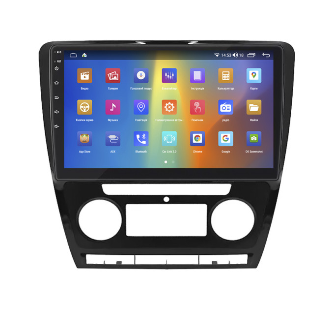 Штатна магнітола Skoda Octavia A5 2008-2013 Element Prime 4/64 CarPlay 4G