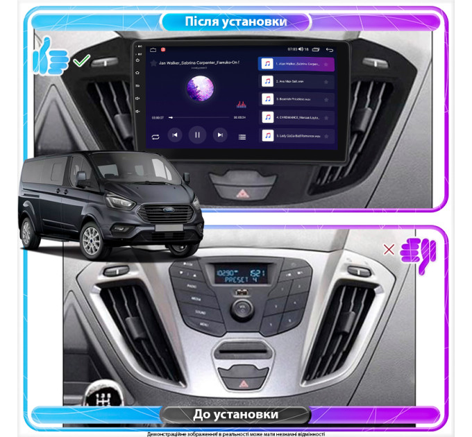 Штатна магнітола Ford Tourneo Custom 2017- Element 4/32 4G CarPlay