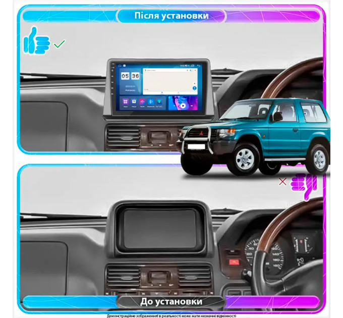 Штатна магнітола Mitsubishi Pajero 1997-2004 Element Prime 4/64 CarPlay 4G