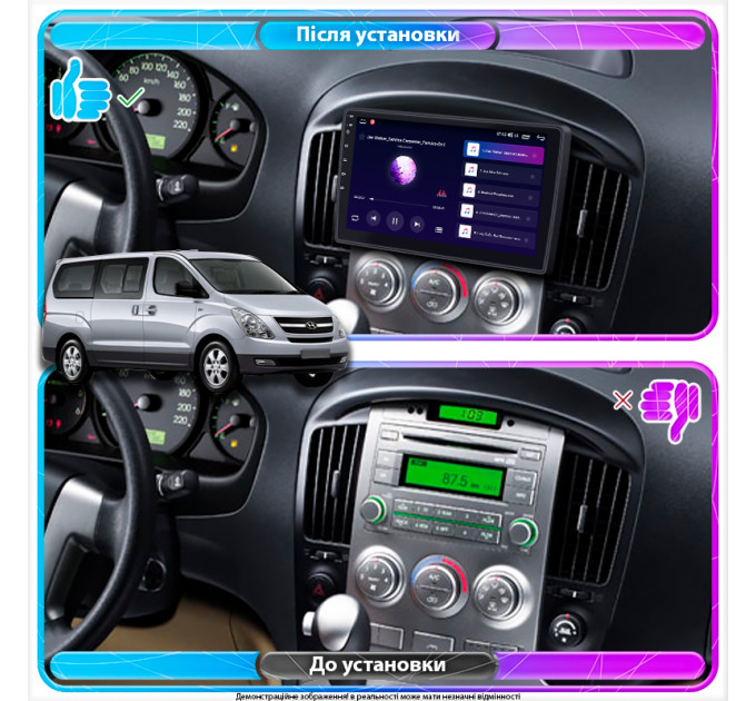 Штатна магнітола Hyundai Grand Starex ver 2 2007-2015 Element Prime 2/32 CarPlay 4G