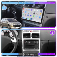 Штатная магнитола Element для Peugeot 307 I Рестайлинг 2005-2008 экран 9" 4/64 QLED CarPlay 4G Wi-Fi GPS 360 Prime
