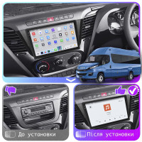 Штатная магнитола Element для IVECO Daily VI 2014-2019 экран 9" 4/64 QLED CarPlay 4G Wi-Fi GPS 360 Prime