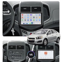 Штатная магнитола Element для Chevrolet Sonic I 2011-2016 экран 9" 4/64 QLED CarPlay 4G Wi-Fi GPS 360 Prime