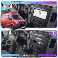 Штатная магнитола Element для Volkswagen Crafter I 2006-2011 экран 9" 4/64 QLED CarPlay 4G Wi-Fi GPS 360 Prime
