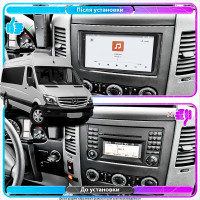 Штатная магнитола Element для Mercedes-Benz Sprinter II (W906) 2006-2013 экран 9" 4/64 QLED CarPlay 4G Wi-Fi GPS 360 Prime