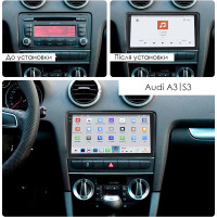 Штатная магнитола Element для Audi A3 II (8P) Рестайлинг 2 2008-2013 экран 9" 4/64 QLED CarPlay 4G Wi-Fi GPS 360 Prime
