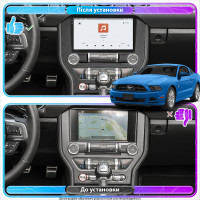 Штатная магнитола Element для Ford Mustang VI 2014-2017 экран 9" 4/64 QLED CarPlay 4G Wi-Fi GPS 360 Prime