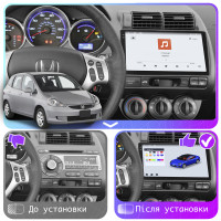 Штатная магнитола Element для Honda Fit I Manual AC 2001-2008 экран 9" 4/64 QLED CarPlay 4G Wi-Fi GPS 360 Prime