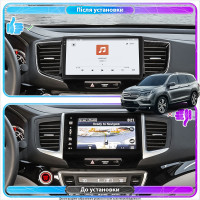 Штатная магнитола Element для Honda Pilot III 2015-2018 экран 10" 4/64 QLED CarPlay 4G Wi-Fi GPS 360 Prime