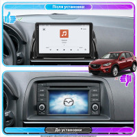 Штатная магнитола Element для Mazda CX-5 I 2011-2015 экран 9" 4/64 QLED CarPlay 4G Wi-Fi GPS 360 Prime