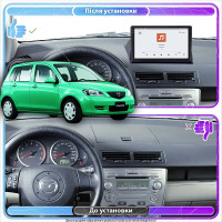Штатная магнитола Element для Mazda Demio II (DY) 2002-2007 экран 10" 4/64 QLED CarPlay 4G Wi-Fi GPS 360 Prime