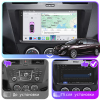 Штатная магнитола Element для Mazda Premacy III (CW) 2010-2017 экран 9" 4/64 QLED CarPlay 4G Wi-Fi GPS 360 Prime