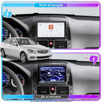 Штатная магнитола Element для Mercedes-Benz C-Класс III (W204) 2006-2011 экран 9" 4/64 QLED CarPlay 4G Wi-Fi GPS 360 Prime