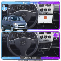 Штатная магнитола Element для Opel Agila A Рестайлинг 2004-2007 экран 9" 4/64 QLED CarPlay 4G Wi-Fi GPS 360 Prime