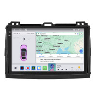Штатная магнитола Element для Toyota Land Cruiser Prado 120 Series Рестайлинг 2007-2009 экран 9" 4/64 QLED CarPlay 4G Wi-Fi GPS 360 Prime