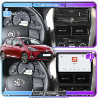 Штатная магнитола Element для Toyota Yaris III Рестайлинг 2 2017-2020 экран 9" 4/64 QLED CarPlay 4G Wi-Fi GPS 360 Prime