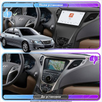 Штатная магнитола Element для Hyundai Grandeur V 2011-2016 экран 9" 4/64 QLED CarPlay 4G Wi-Fi GPS 360 Prime