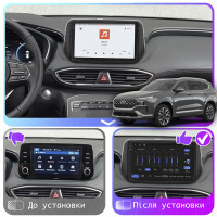 Штатная магнитола Element для Hyundai Santa Fe IV 2018-2021 экран 10" 4/64 QLED CarPlay 4G Wi-Fi GPS 360 Prime
