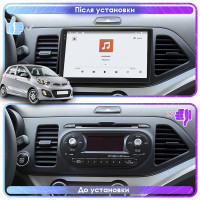 Штатная магнитола Element для Kia Picanto II 2011-2015 экран 9" 4/64 QLED CarPlay 4G Wi-Fi GPS 360 Prime