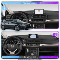 Штатная магнитола Element для Lexus CT I Рестайлинг 2014-2018 экран 9" 4/64 QLED CarPlay 4G Wi-Fi GPS 360 Prime