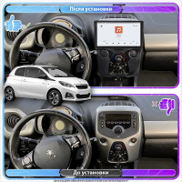 Штатная магнитола Element для Peugeot 108 2014-2021 экран 10" 4/64 QLED CarPlay 4G Wi-Fi GPS 360 Prime