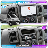 Штатная магнитола Element для Peugeot Boxer II 2006-2011 экран 9" 4/64 QLED CarPlay 4G Wi-Fi GPS 360 Prime