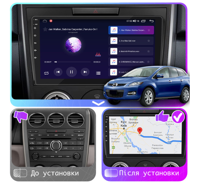Штатна магнітола Mazda CX-7 2006-2009 Element Prime 2/32 4G CarPlay