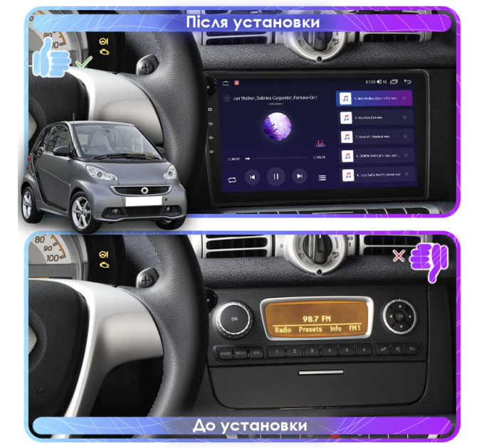 Штатна магнітола Smart Fortwo 2007-2015 Element 4/32