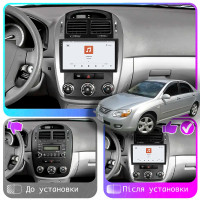 Штатная магнитола Element для Kia Cerato I Рестайлинг 2006-2009 экран 9" 4/64 QLED CarPlay 4G Wi-Fi GPS 360 Prime