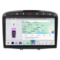 Штатная магнитола Element для Peugeot 308 I 2007-2011 экран 9" 4/64 QLED CarPlay 4G Wi-Fi GPS 360 Prime