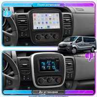 Штатная магнитола Element для Opel Vivaro B 2014-2018 экран 9" 4/64 QLED CarPlay 4G Wi-Fi GPS 360 Prime