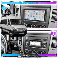 Штатная магнитола Element для Mercedes-Benz Sprinter II (W906) Рестайлинг 2014-2018 экран 9" 4/64 QLED CarPlay 4G Wi-Fi GPS 360 Prime