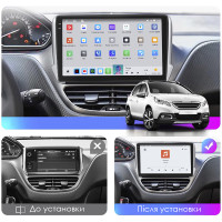 Штатная магнитола Element для Peugeot 2008 I 2013-2016 экран 10" 4/64 QLED CarPlay 4G Wi-Fi GPS 360 Prime