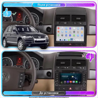 Штатная магнитола Element для Volkswagen Touareg I Рестайлинг 2006-2010 экран 9" 4/64 QLED CarPlay 4G Wi-Fi GPS 360 Prime